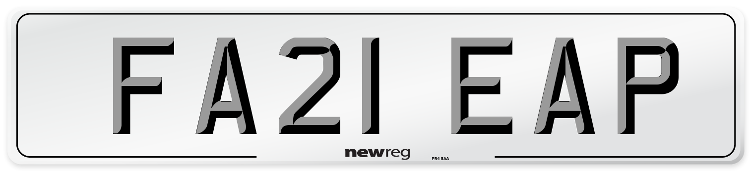 FA21 EAP Number Plate from New Reg